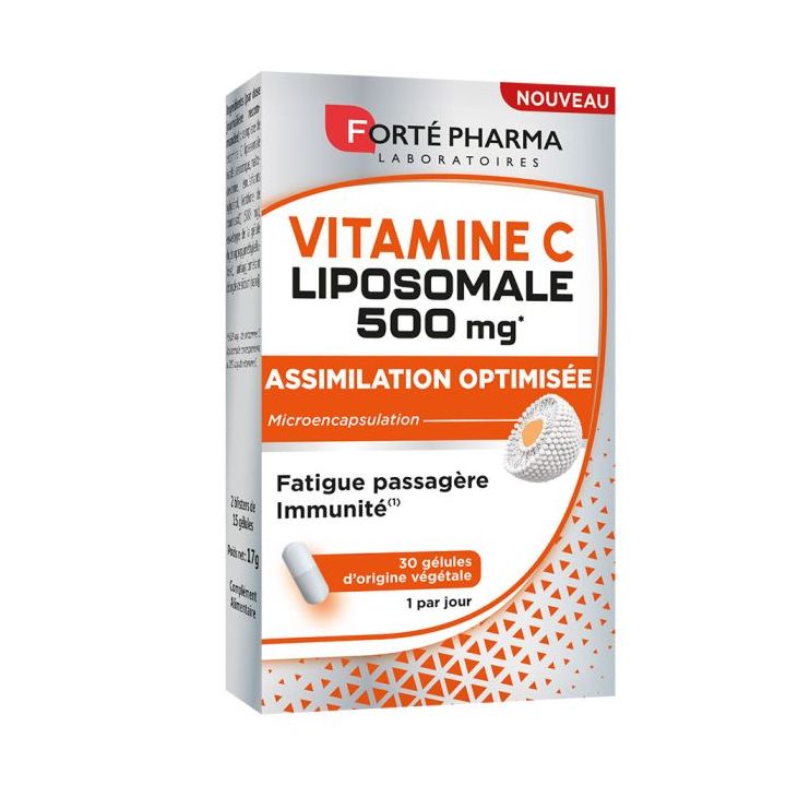 Vitamine C Liposomale 500mg Forté Pharma - boîte de 30 gélules végétales