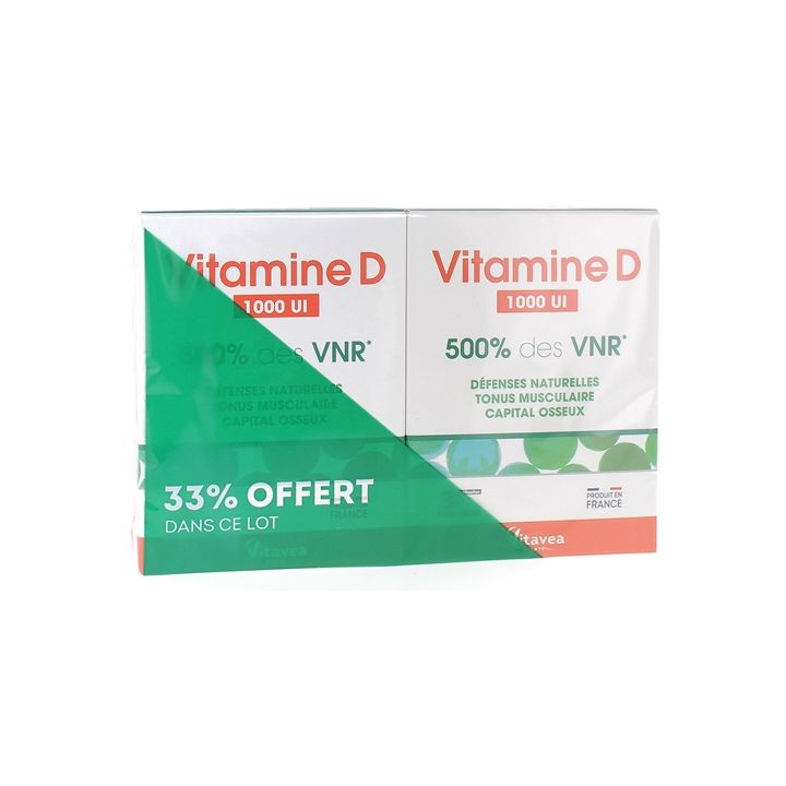 Vitamine D 1000UI Vitavea - lot de 2 boîtes de 90 comprimés