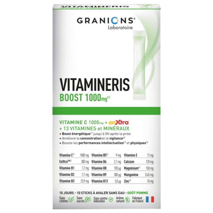 Vitamineris Boost 1000 mg Granions - boîte de 10 sticks