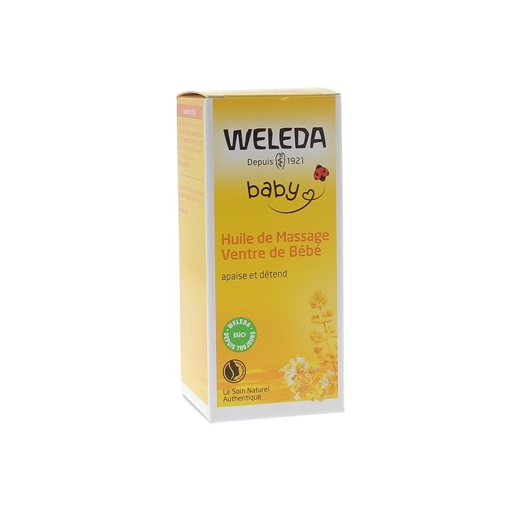 Huile de massage ventre de bébé Weleda - flacon de 50 ml