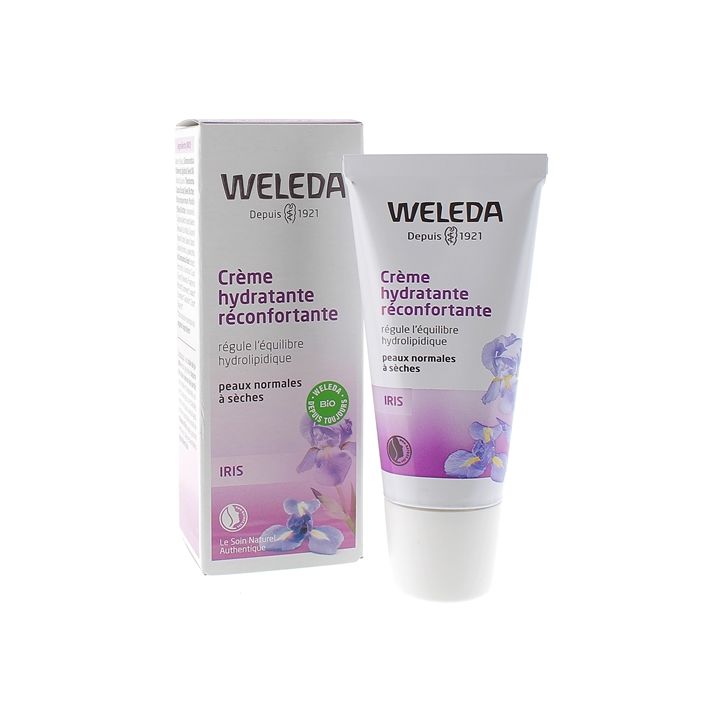 Crème hydratante réconfortante à l'Iris bio Weleda - tube de 30 ml