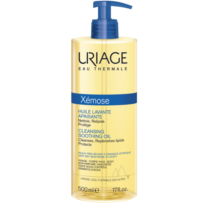 Xémose huile lavante apaisante Uriage - flacon pompe de 500ml