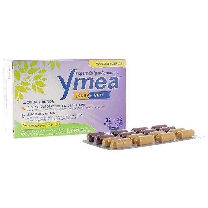 Yméa ménopause jour & nuit Omega pharma - boite de 64 gélules