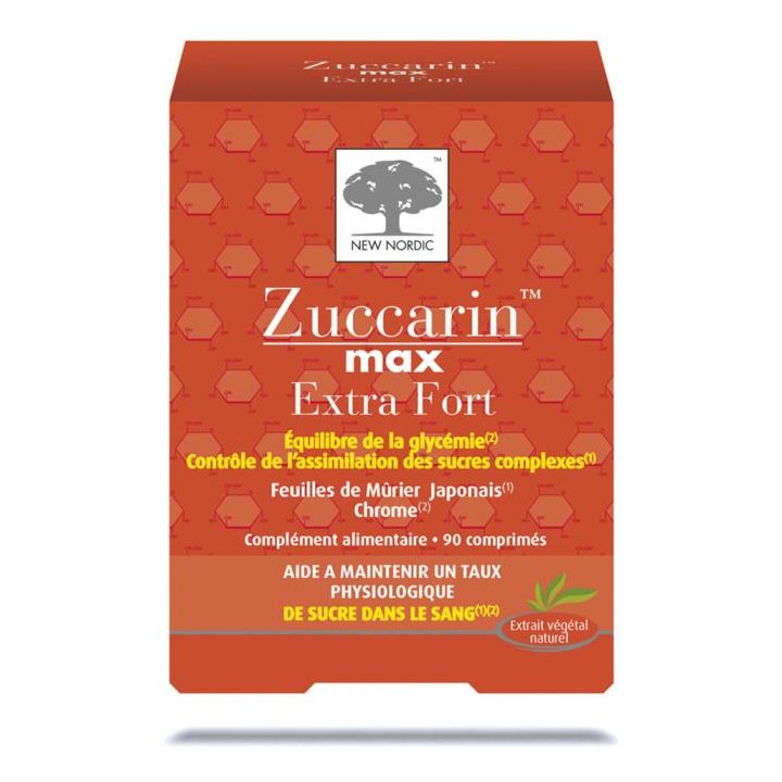 Zuccarin max extra fort New Nordic - boîte de 90 comprimés