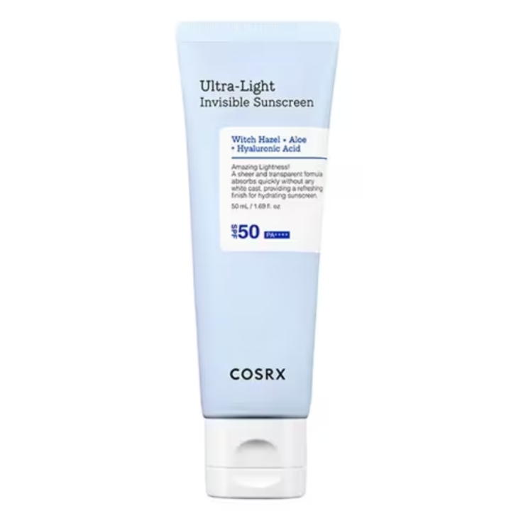 Crème solaire invisible ultra légère spf50 pa++++ Cosrx - tube de 50ml
