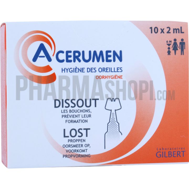 Acerumen Hygiène auriculaire unidose - 10 doses