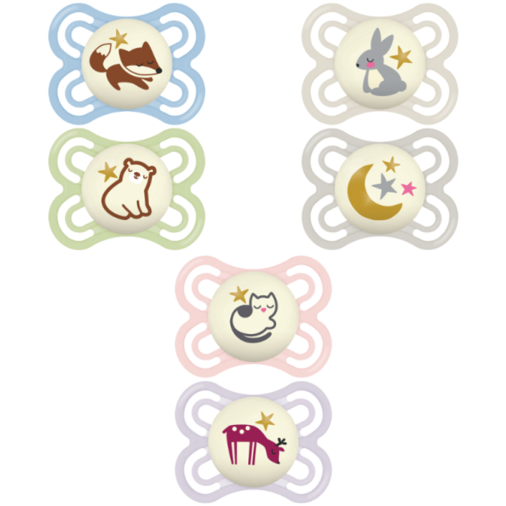Sucettes Perfect nuit 2-6 mois Mam - boite de 2 sucettes