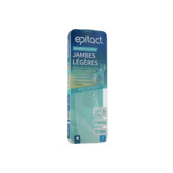 Semelles invisibles jambes légères taille 39/41 Epitact - une paire de semelles