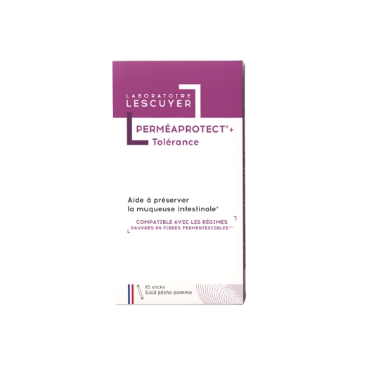 Perméaprotect + tolérance préserve la muqueuse intestinale Lescuyer - boite de 15 sticks