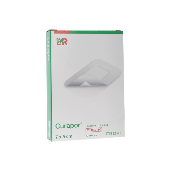 Curapor pansement adhésif chirurgical Lohmann & Rauscher - 10 pansements de 7 x 5 cm