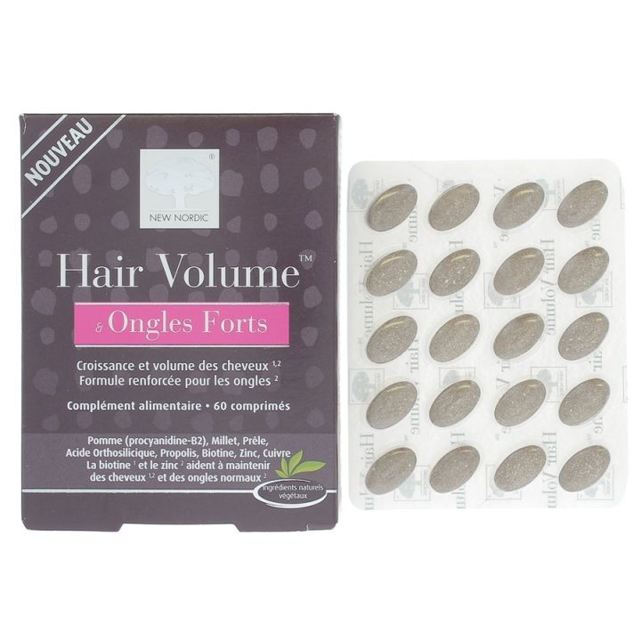 Hair volume & ongles forts New Nordic - boite de 60 comprimés