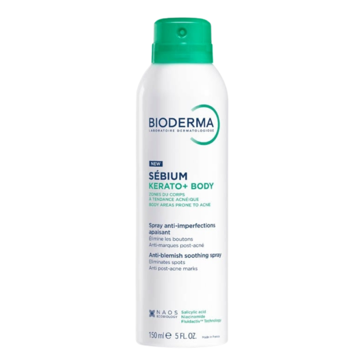 Sébium kerato + body spray anti-imperfections apaisant Bioderma - spray de 150ml