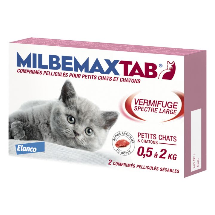 Milbemaxtab comprimé pour petits chats et chatons - boite de 2 comprimés