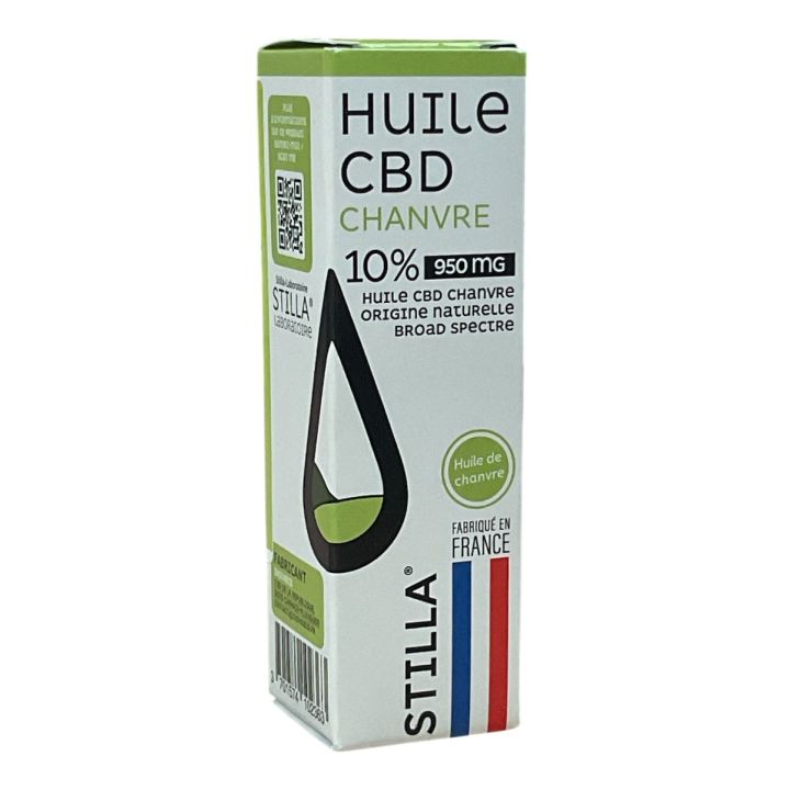 Huile CBD chanvre 10% 950mg Stilla - flacon de 10ml