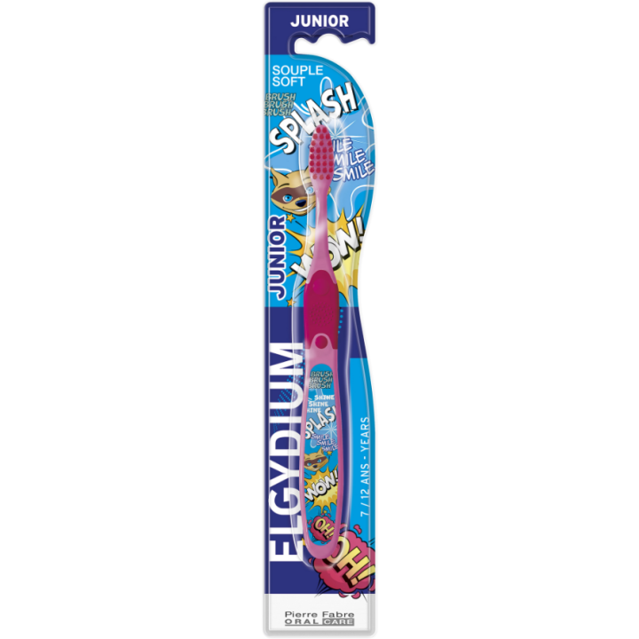 Brosse à dents enfant bad racoon Elgydium - une brosse à dents 