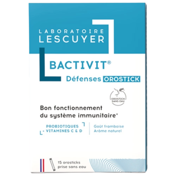 Bactivit défenses orostick Lescuyer - boite de 15 orosticks 