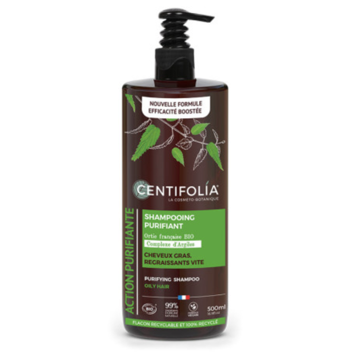 Shampooing purifiant cheveux gras Centifolia - flacon de 500ml
