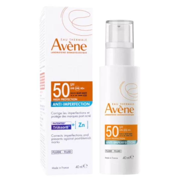 Fluide anti-imperfection spf50 haute protection Avène - flacon de 40ml