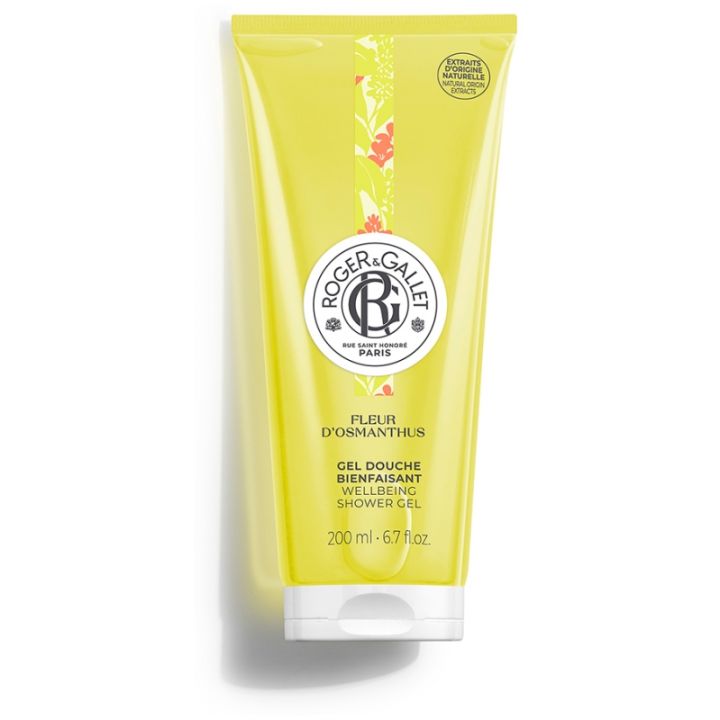 Gel douche bienfaisant fleur d'osmanthus Roger & Gallet - tube de 200 ml