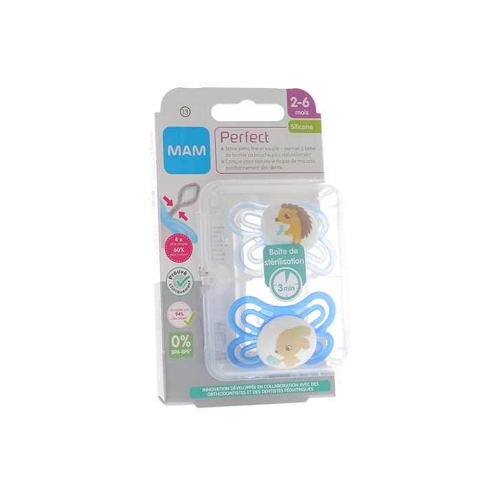 Sucette Perfect 2-6 mois Mam - boite de 2 sucettes