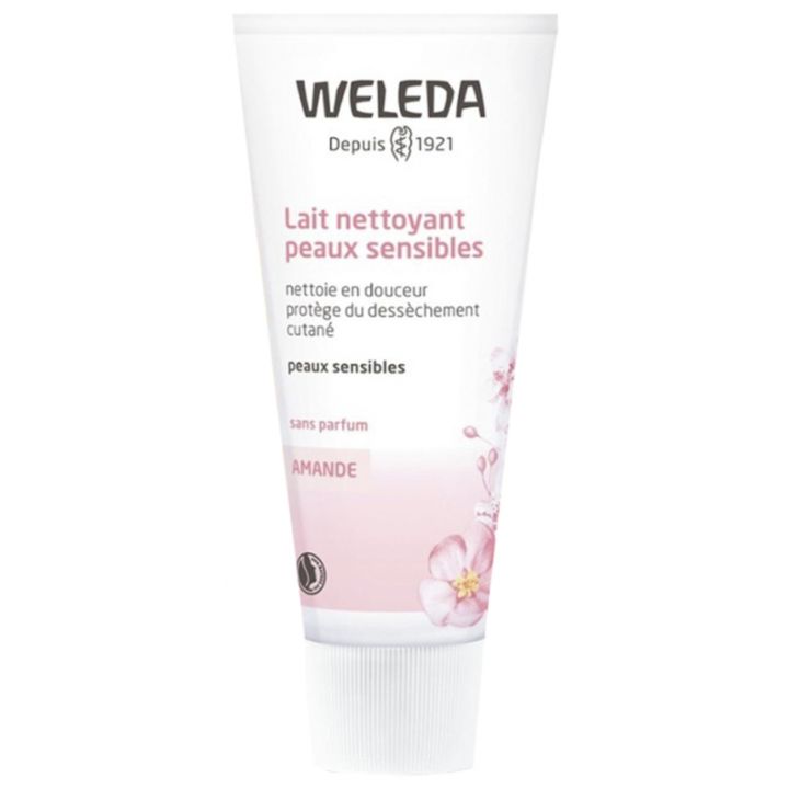 Lait nettoyant confort à l'amande Weleda - tube de 75 ml