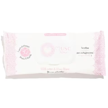Lingettes intimes naturelles parfum musc blanc Musc Intime - paquet de 30 lingettes