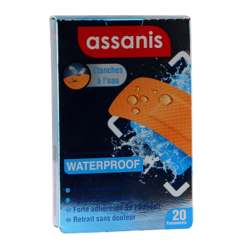 Pansements waterproof plaies superficielles Assanis - boite de 20 pansements 