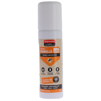 Spray anti-moustique brume famille zones infestées Manouka - spray de 75ml