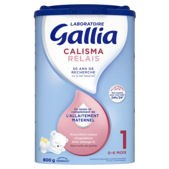 Calisma Relais Lait en poudre 1er âge Gallia - pot de 800g