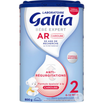 Bébé Expert AR Caroube Lait en poudre 2ème âge Gallia - pot de 800g