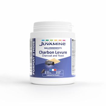Charbon Levure Juvamine - boîte de 120 gélules