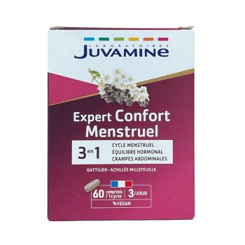 Expert Confort menstruel 3en1 Juvamine - boite de 60 comprimés