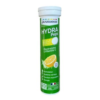 Hydra Peps arôme citron Juvamine - tube de 20 comprimés effervescents