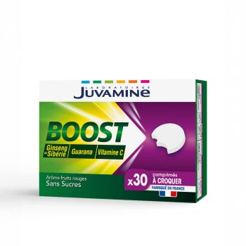 Boost Ginseng Guarana Vitamine C Juvamine - boîte de 30 comprimés à croquer
