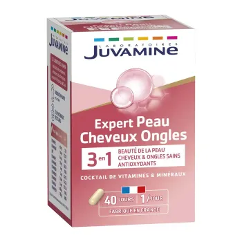 Expert peau cheveux ongles Juvamine - boite de 40 gélules