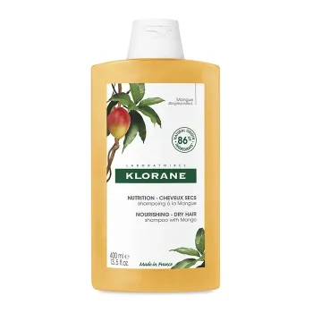 Shampoing nutrition à la mangue pour cheveux secs Klorane - flacon de 400ml