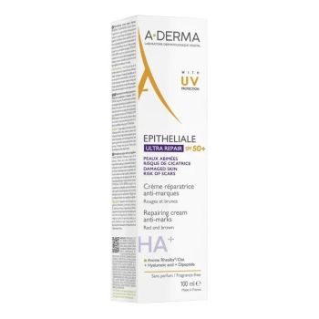 Epitheliale Ultra repaire HA+ crème réparatrice anti-marques SPF50+ A-Derma - tube de 100ml