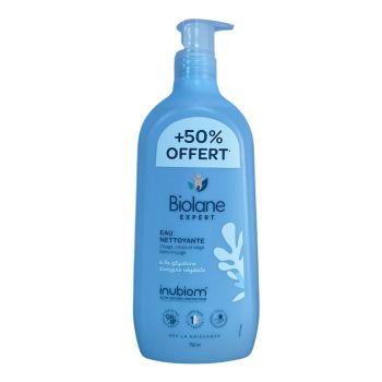 Eau nettoyante sans rinçage Biolane - flacon-pompe de 750ml offre spéciale