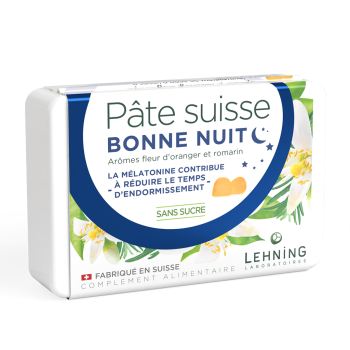 Pâte suisse bonne nuit Lehning - boite de 40 pastilles