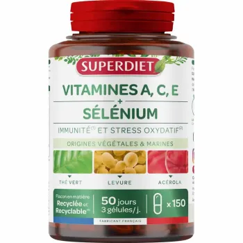 Complexe Sélénium Vitamines A.C.E Super Diet - pot de 150 gélules