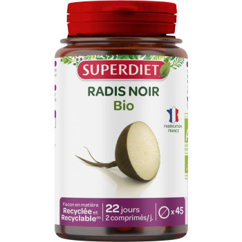 Radis noir bio Super Diet - boite de 45 comprimés