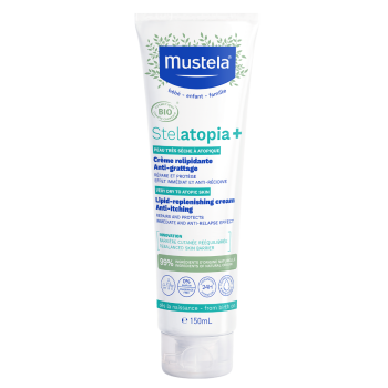 Stelatopia+ Crème relipidante anti-grattage bio Mustela - tube de 150ml