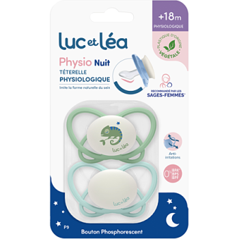 Physio téterelle physiologique +18 mois Luc et Léa - lot de 2 sucettes