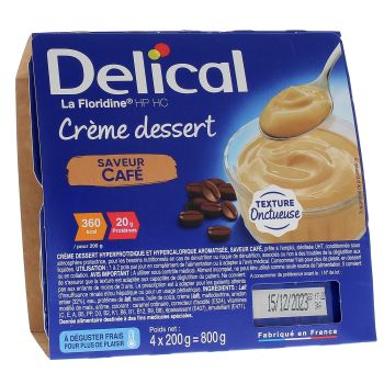 Delical Crème dessert HP/HC La Floridine saveur café - 4 pots de 200g