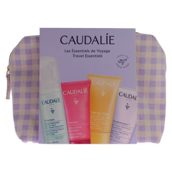 Trousse été 2025 les essentiels de voyage Caudalie - trousse + 4 soins voyage