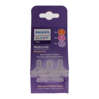 Avent natural response teat tétines mix & match Philips - pack de 3 tétines