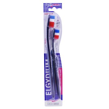 Duo brosses à dents La petite tribu parent/enfant 7/12 ans Elgydium - lot de 2 brosses à dents