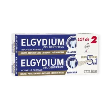 Dentifrice Multi-Actions 5en1 Elgydium - 2 tubes de 75ml