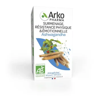 Arkogélules Ashwagandha bio Arkopharma - boîte de 120 gélules