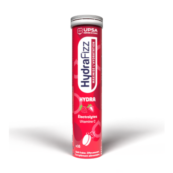 HydraFizz hydra goût fraise Upsa - tube de 16 comprimés effervescents 